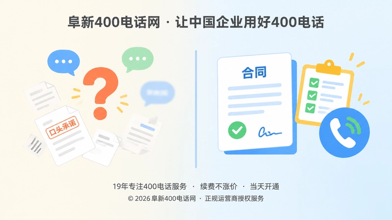 400电话服务承诺对比内图
